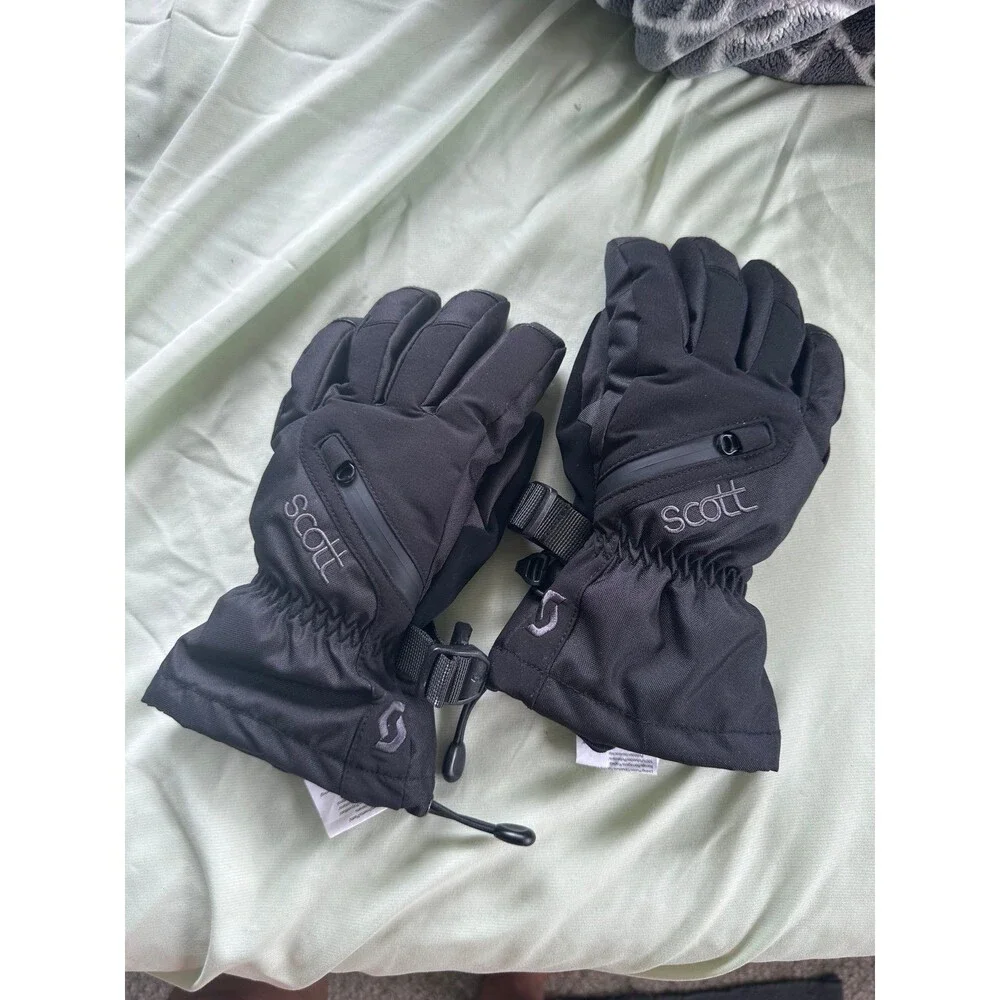 Scott Ultimate Pro Women's Snow Ski Hand Zip Faux Leather Palm Insulated Gloves